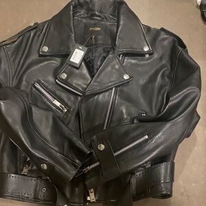 Maje Leather Biker woman’s Jacket.